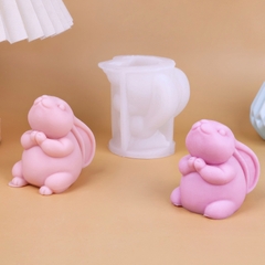 Khuôn silicon Con Thỏ A66 6.5cm làm bánh rau câu 3D 4D nhấn xôi, fondant, socola, nến hanmade