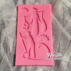 Khuôn silicon chữ Cha Mẹ 15x8cm làm bánh rau câu 3D 4D nhấn xôi, fondant, socola, nến hanmade