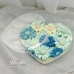Hộp nhựa Trái Tim trong 14/20cm đổ thạch rau câu, đóng gói bánh kẹo