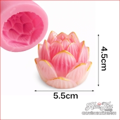 Khuôn silicon Đài Sen 6cm làm bánh rau câu 3D 4D nhấn xôi, fondant, socola, nến hanmade