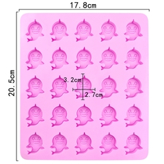 Khuôn silicon kẹo chip Cá Mập Dễ Thương (vỉ 25 hình) làm kẹo dẻo, chip chip, rau câu mini, thạch trà sữa