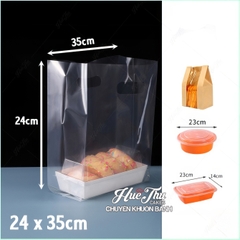 Túi PE Hạt Xoài trong suốt (10 cái) nhiều size, túi nilong xách bánh chuyên dụng đựng bánh, quà tặng