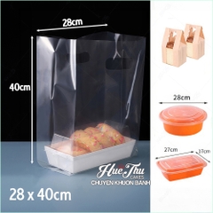 Túi PE Hạt Xoài trong suốt (10 cái) nhiều size, túi nilong xách bánh chuyên dụng đựng bánh, quà tặng