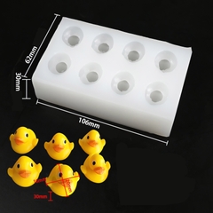 Khuôn silicon Con Vịt A34 (vỉ 8 hình) làm bánh rau câu 3D 4D nhấn xôi, fondant, socola, nến hanmade