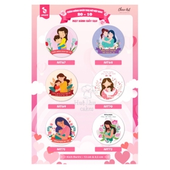Giấy gạo chủ đề 20/10 (ăn được) trang trí bánh rau câu, bánh kem