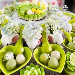 Chậu Hoa Sứ Con Voi Decor - trang trí đồ ăn, mâm cúng, trang trí nhà cửa