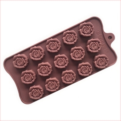 Khuôn silicon Hoa Hồng A114 (vỉ 15 hình) làm bánh rau câu 3D 4D nhấn xôi, fondant, socola, nến hanmade