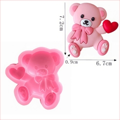 Khuôn silicon Con Gấu A69 làm bánh rau câu 3D 4D nhấn xôi, fondant, socola, nến hanmade