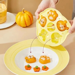Khuôn silicon Bàn Chân Hổ, Mặt Hổ A70 (vỉ 5 hình) làm bánh rau câu 3D 4D nhấn xôi, fondant, socola, nến hanmade