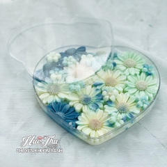 Hộp nhựa Trái Tim trong 14/20cm đổ thạch rau câu, đóng gói bánh kẹo