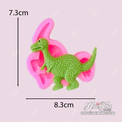 Khuôn silicon Khủng Long A161 (set 4 khuôn) làm bánh rau câu 3D 4D nhấn xôi, fondant, socola, nến hanmade
