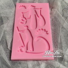 Khuôn silicon chữ Cha Mẹ 15x8cm làm bánh rau câu 3D 4D nhấn xôi, fondant, socola, nến hanmade