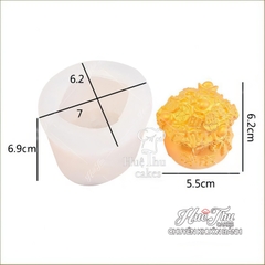 Combo 4 khuôn silicon Hũ Vàng 5.5-7.6cm làm bánh rau câu 3D 4D nhấn xôi, fondant, socola, nến hanmade