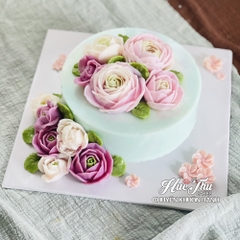 Combo 5 khuôn silicon Hoa Hồng 183-187-188-203-211 làm bánh rau câu 3D 4D nhấn xôi, fondant, socola, nến hanmade