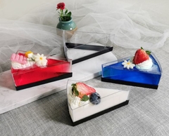 Ly nhựa đựng bánh Mousse hình tam giác 11.7*7.3*4.8cm (set 5 cái)