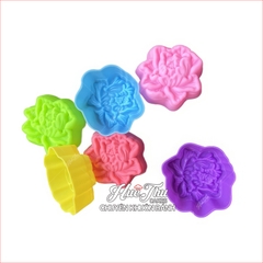 Khuôn silicon Hoa Mẫu Đơn lớn nhỏ 3/5cm (20 cái) làm bánh rau câu, nhấn xôi, bánh da lợn