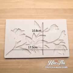 Khuôn silicon Cành Hoa Mộc Lan làm bánh rau câu 3D 4D nhấn xôi, fondant, socola, nến hanmade