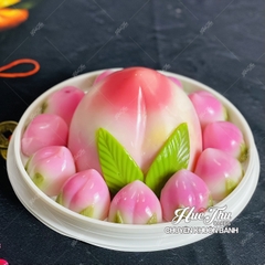 Khuôn rau câu Trái Đào (vỉ 8 trái) làm bánh rau câu 3D 4D nhấn xôi, fondant, socola, nến hanmade