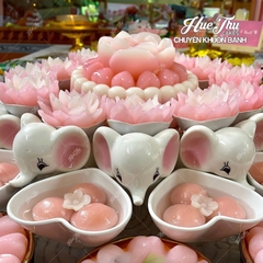 Chậu Hoa Sứ Con Voi Decor - trang trí đồ ăn, mâm cúng, trang trí nhà cửa