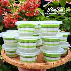 Set 100 Ly Bông Mai 100ml có nắp, hũ nhựa hấp bánh flan, da lợn, đựng tàu hủ singapore, panna cotta, rau câu ly