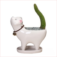 Chậu Hoa Sứ Mèo Thần Tài (nhiều màu) Decor - trang trí đồ ăn, mâm cúng, trang trí nhà cửa