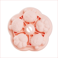 Khuôn silicon Bàn Chân Hổ, Mặt Hổ A70 (vỉ 5 hình) làm bánh rau câu 3D 4D nhấn xôi, fondant, socola, nến hanmade