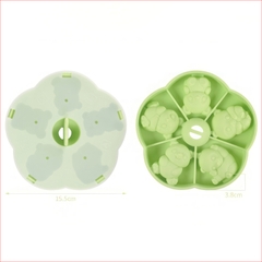 Khuôn silicon Gấu Trúc A71 (vỉ 5 hình) làm bánh rau câu 3D 4D nhấn xôi, fondant, socola, nến hanmade