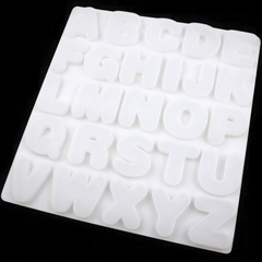 Khuôn silicon Bộ Chữ In Hoa A58 làm bánh rau câu 3D 4D nhấn xôi, fondant, socola, nến hanmade