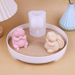 Khuôn silicon Con Thỏ A66 6.5cm làm bánh rau câu 3D 4D nhấn xôi, fondant, socola, nến hanmade