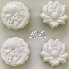 Khuôn rau câu, nhấn xôi Cá Chép, Hoa Sen (vỉ 4 khuôn) làm bánh rau câu, ép xôi