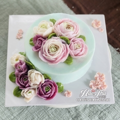 Combo 5 khuôn silicon Hoa Hồng 183-187-188-203-211 làm bánh rau câu 3D 4D nhấn xôi, fondant, socola, nến hanmade