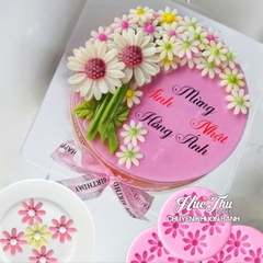 Khuôn silicon Cúc dại B69 làm bánh rau câu 3D 4D nhấn xôi, fondant, socola, nến hanmade