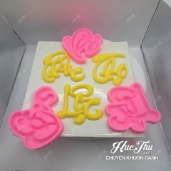 Khuôn silicon chữ Tết Xuân Phúc Lộc Thọ Tài làm bánh rau câu 3D 4D nhấn xôi, fondant, socola, nến hanmade