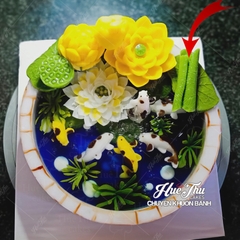Khuôn silicon lá sen cuốn 8x2cm làm bánh rau câu 3D 4D nhấn xôi, fondant, socola, nến hanmade