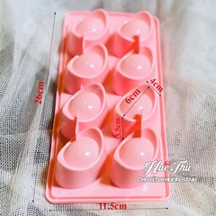 Khuôn rau câu, khay đá Thỏi Vàng (8 thỏi) làm bánh rau câu 3D 4D nhấn xôi, fondant, socola, nến hanmade