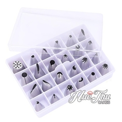 Bộ 24 đui bắt kem làm bánh thông dụng - Trang trí bánh kem, xôi hoa