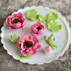 Khuôn silicon Hoa Sen A242 làm bánh rau câu 3D 4D nhấn xôi, fondant, socola, nến hanmade
