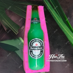 Khuôn silicon chai bia 20x7cm làm bánh rau câu 3D 4D nhấn xôi, fondant, socola, nến hanmade