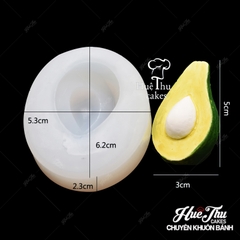 Khuôn silicon Trái Bơ làm bánh rau câu 3D 4D nhấn xôi, fondant, socola, nến hanmade
