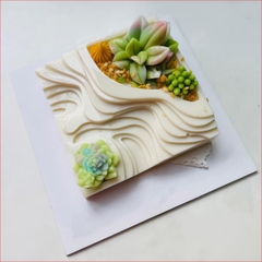 Khuôn silicon Hòn Non Bộ Vuông / Tròn A25 làm bánh rau câu 3D 4D nhấn xôi, fondant, socola, nến hanmade