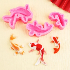 Khuôn silicon Cá Kol A86 làm bánh rau câu 3D 4D nhấn xôi, fondant, socola, nến hanmade