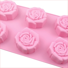 Khuôn silicon Hoa Hồng A113 (vỉ 6 hình) làm bánh rau câu 3D 4D nhấn xôi, fondant, socola, nến hanmade