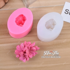 Khuôn silicon chùm Hoa Đào làm bánh rau câu 3D 4D nhấn xôi, fondant, socola, nến hanmade