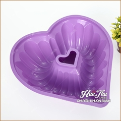 Khuôn silicon hình Trái Tim 22/26.5cm làm bánh rau câu 3D 4D nhấn xôi, fondant, socola, nến hanmade