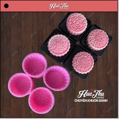 Combo 4 khuôn silicon Hoa Cúc Hoa Sen Trung Thu 5678 A117 làm bánh rau câu 3D 4D nhấn xôi, fondant, socola, nến hanmade