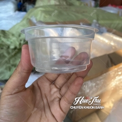 Ly 405 nhựa PP chịu nhiệt (100ml, 50 cái có nắp) hũ hấp bánh flan, đựng tàu hủ singapore, panna cotta, rau câu ly