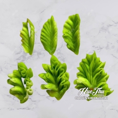 Khuôn silicon Vỉ 4/5/6 Lá làm bánh rau câu 3D 4D nhấn xôi, fondant, socola, nến hanmade