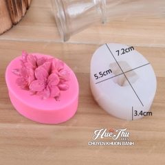 Khuôn silicon chùm Hoa Đào làm bánh rau câu 3D 4D nhấn xôi, fondant, socola, nến hanmade