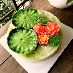 Khuôn silicon lá Sen 11.5cm làm bánh rau câu 3D 4D nhấn xôi, fondant, socola, nến hanmade