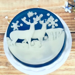Khuôn silicon Hươu Giáng Sinh 6x4cm làm bánh rau câu 3D 4D nhấn xôi, fondant, socola, nến hanmade